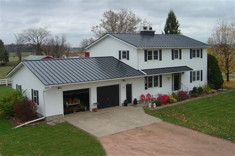 metal roof colors for gray house|charcoal standing seam roof.